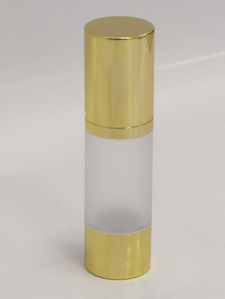 Frosted & Gold Chrome 30ml With Cap - Airless Serum Bottles